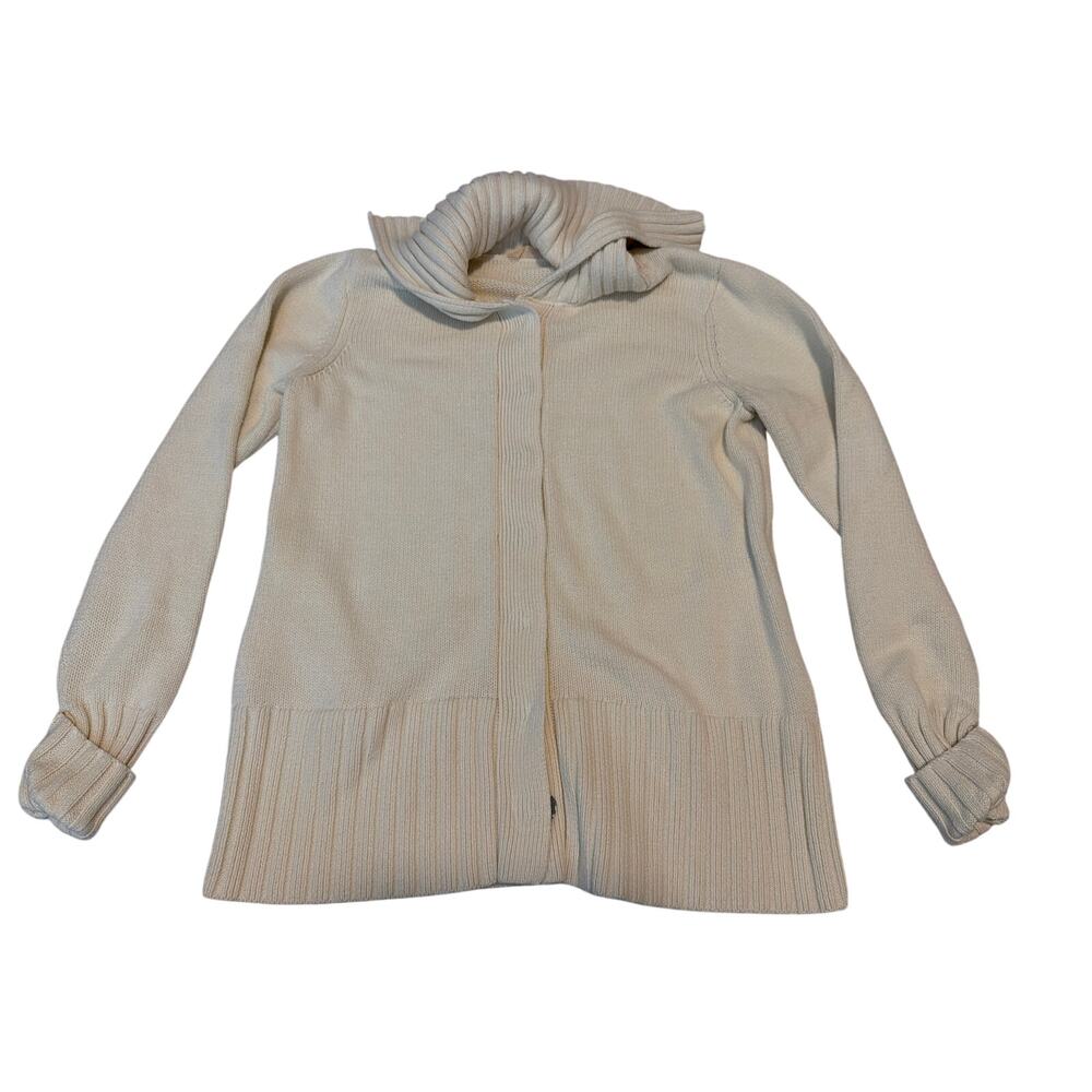 Soft Surroundings Cream Magnetic Button Up Cardigan Size Small